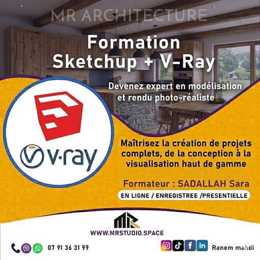 SKETCHUP / VRAY POUR LA CONCEPTION D'INTERIEURE